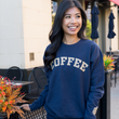 Load image into Gallery viewer, Navy Coffee Crewneck