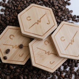 CWJ Wooden Coasters (4 pack)