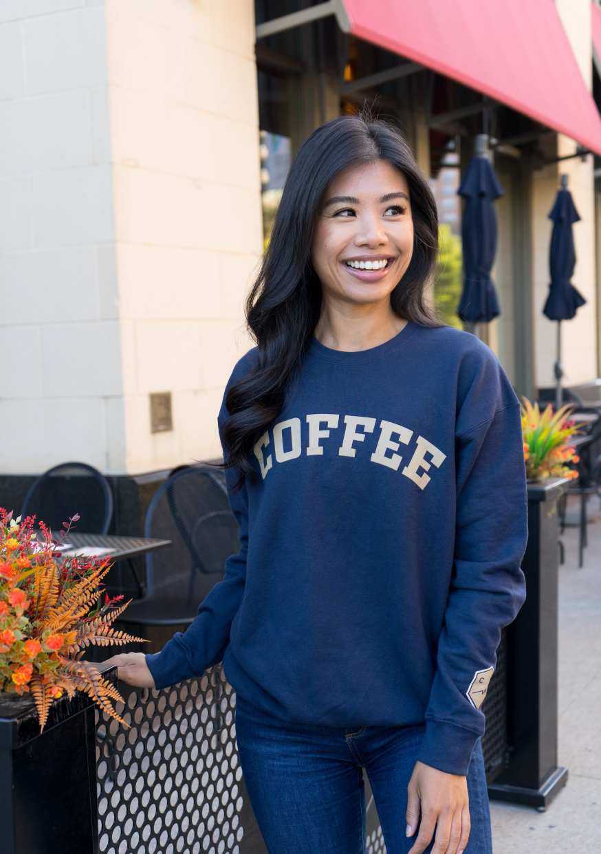 Navy Coffee Crewneck